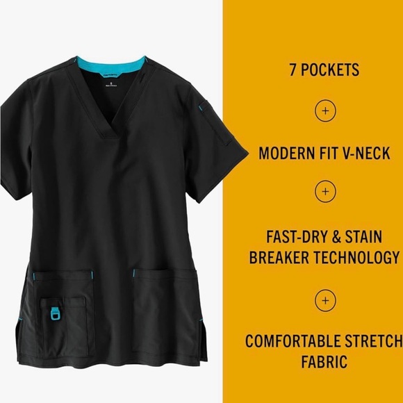 Carhartt scrub set Cross Flex Cargo Pant Medium Petite V Neck - Picture 3 of 16